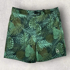 Gerry swim shorts NWT mens size XL green floral pattern